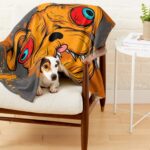 Funny Monster Dog Design_pet-blanket