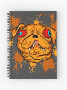 Funny Monster Dog Design_Spiral-notebook